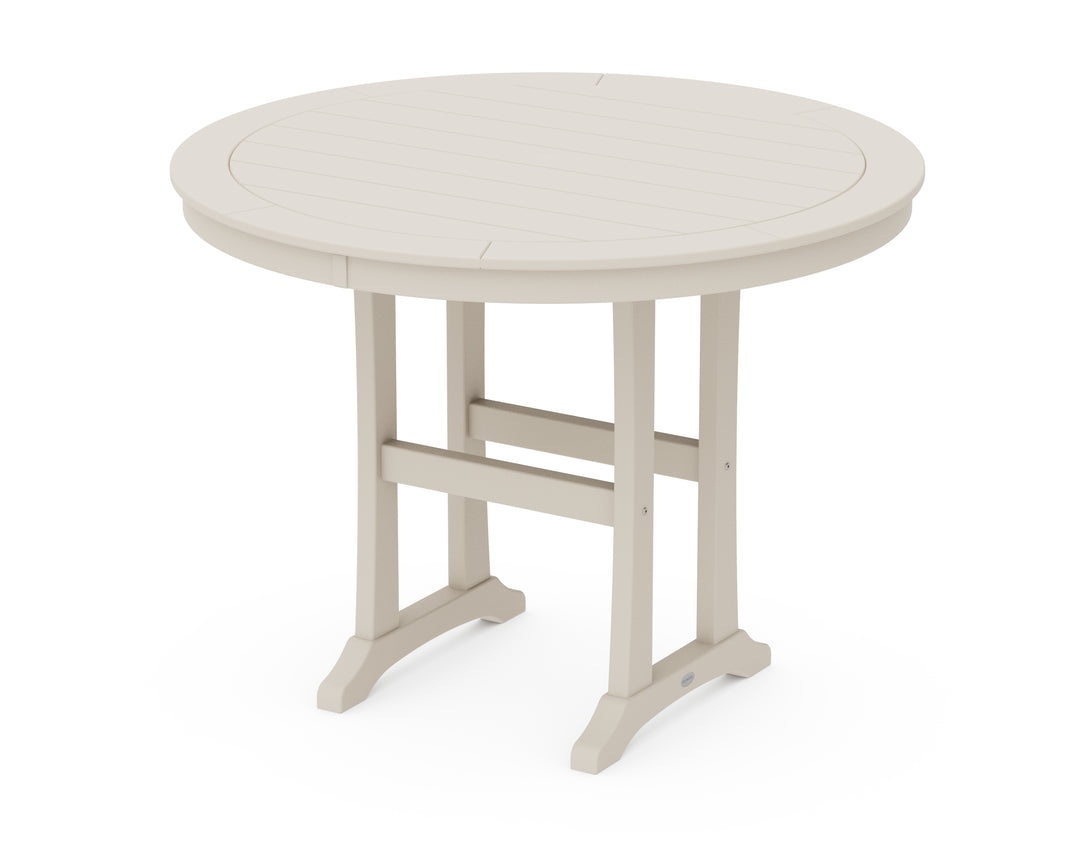 POLYWOOD® Nautical Trestle 48" Round Counter Table