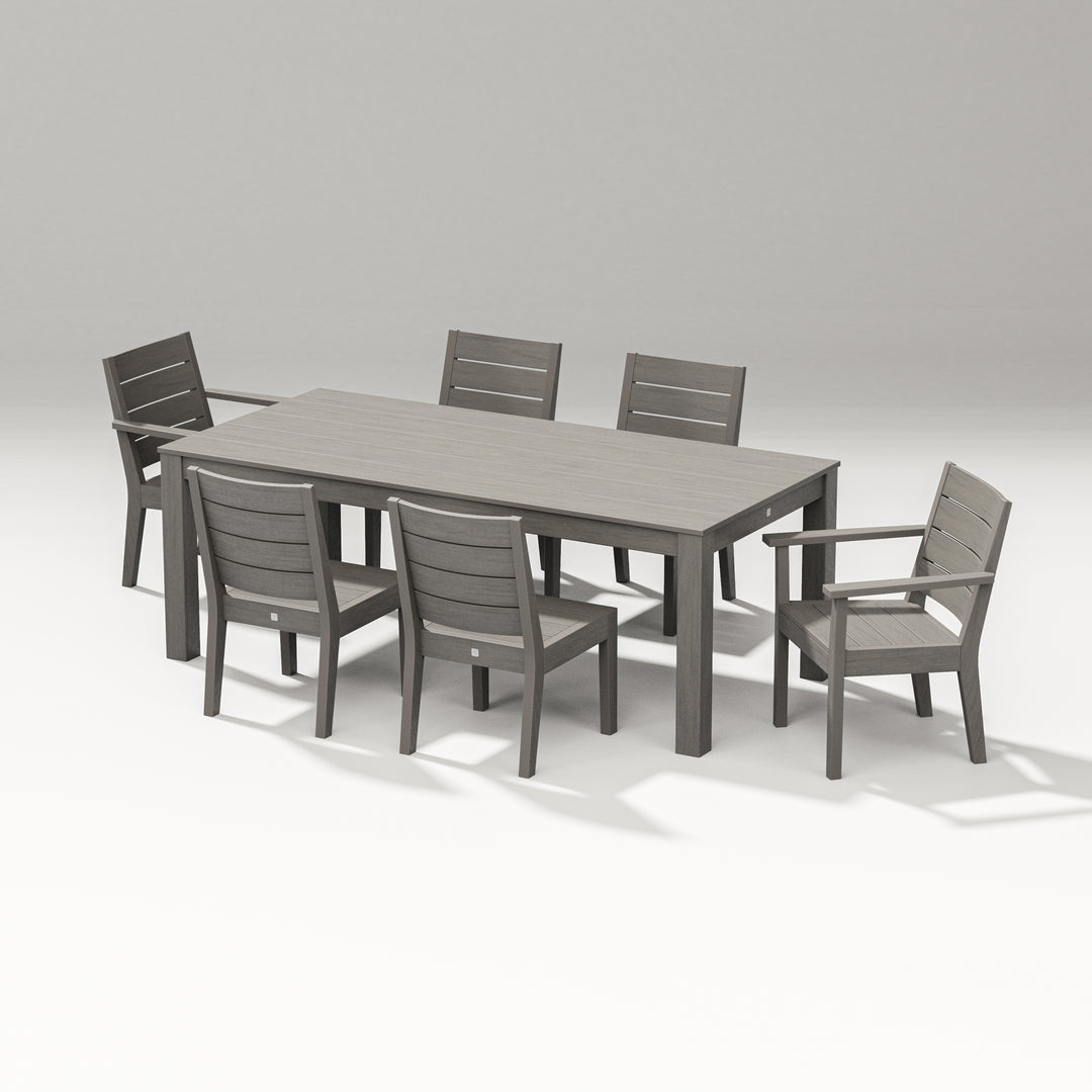 PW Designer Series Latitude 7-Piece Dining Set - Parsons 84"