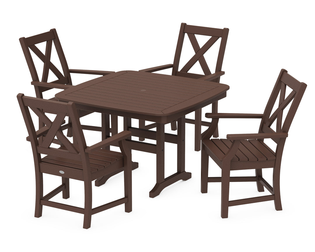 POLYWOOD® Braxton 5-Piece Dining Set with Trestle Legs