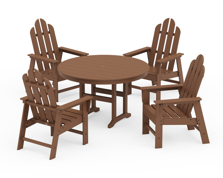 POLYWOOD® Long Island 5-Piece Round Farmhouse Dining Set