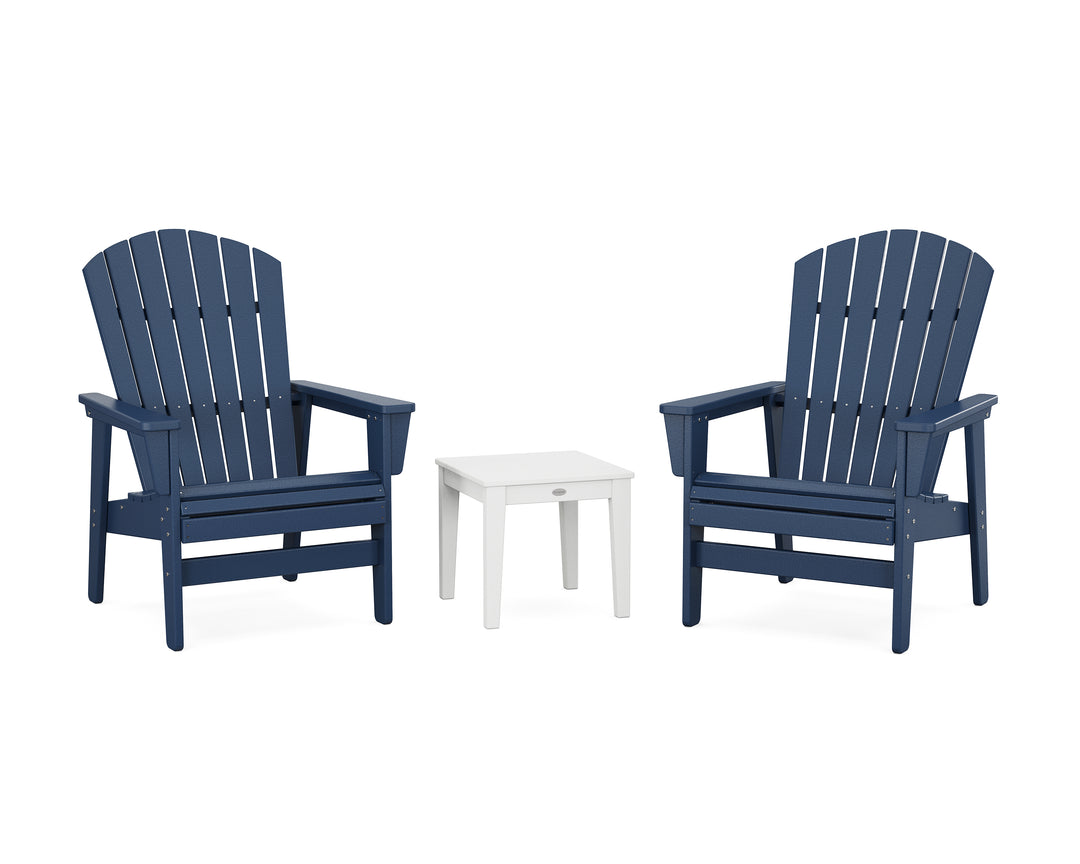 POLYWOOD® 3-Piece Nautical Grand Upright Adirondack Set