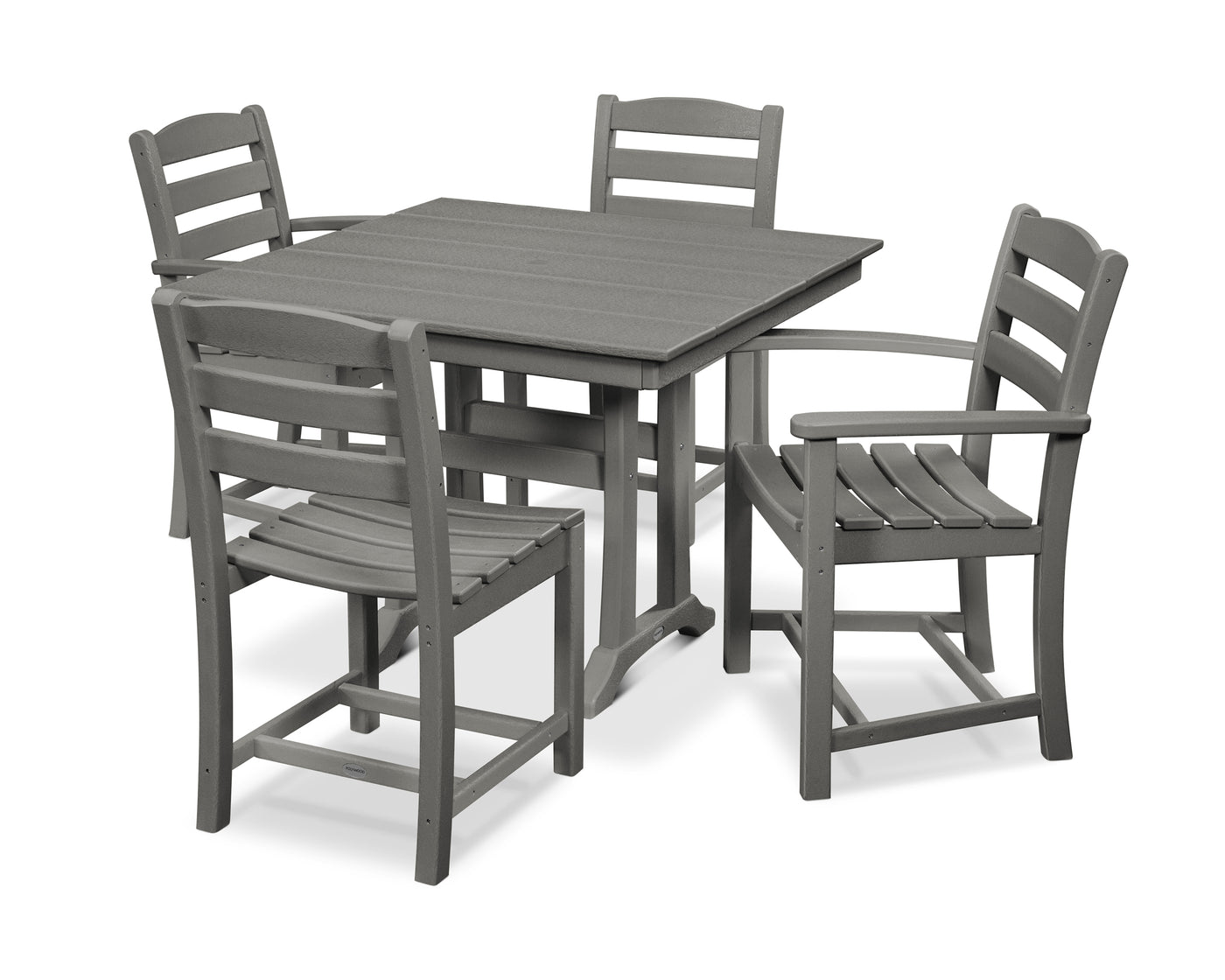 La Casa CafŽ 5-Piece Farmhouse Dining Set with Trestle Legs