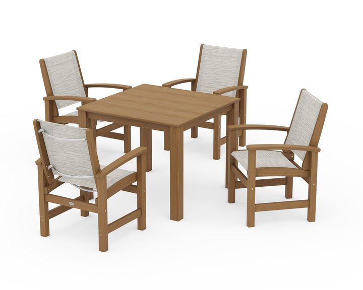 POLYWOOD® Coastal 5-Piece Parsons Dining Set