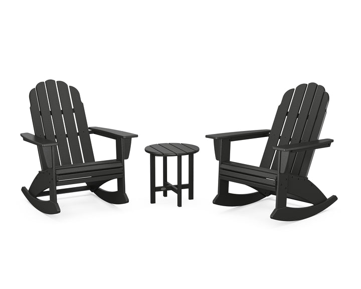POLYWOOD® Vineyard Curveback 3-Piece Adirondack Rocking Chair Set
