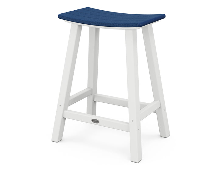 POLYWOOD® Contempo 24" Saddle Counter Stool