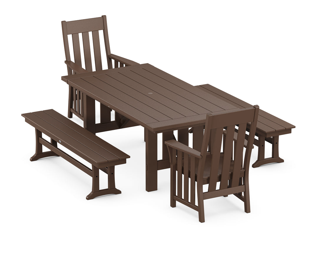 Martha Stewart by POLYWOOD® Acadia 5-Piece Dining Set with Benches