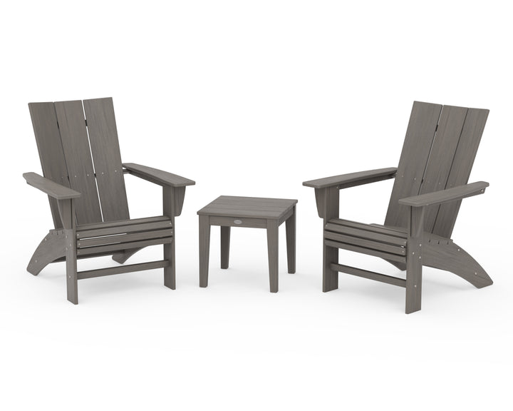 POLYWOOD® Modern 3-Piece Curveback  Adirondack Set