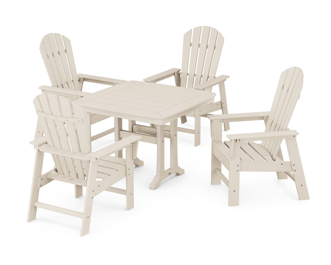 POLYWOOD® South Beach 5-Piece Dining Set with Trestle Legs