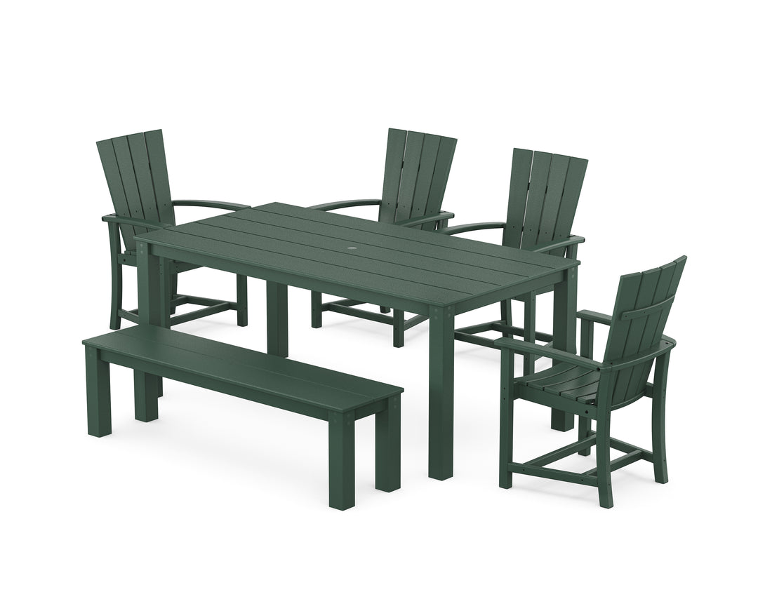 POLYWOOD® Quattro 6-Piece Parsons Dining Set with Bench