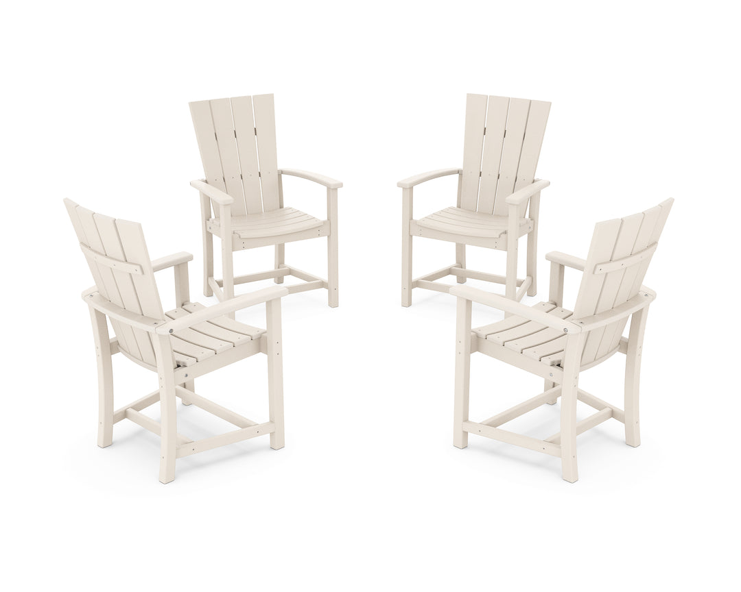 POLYWOOD® Quattro 4-Piece Upright Adirondack Conversation Set