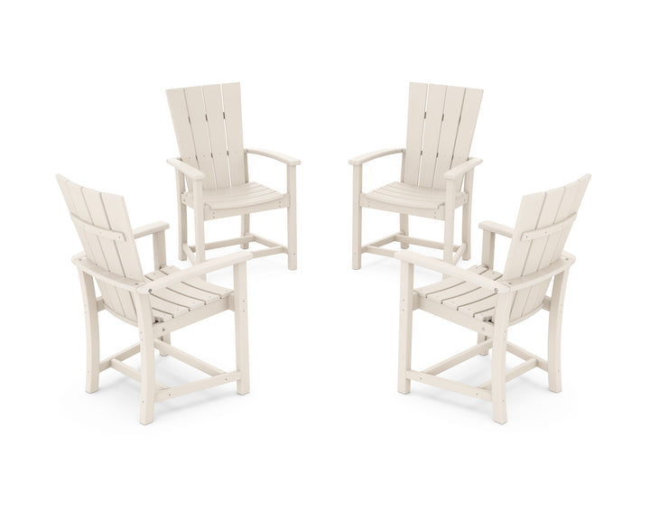 POLYWOOD® Quattro 4-Piece Upright Adirondack Conversation Set