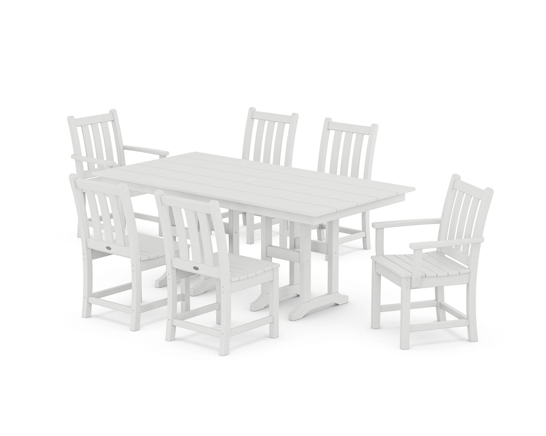 POLYWOOD® Traditional Garden 7-Piece Farmhouse Dining Set