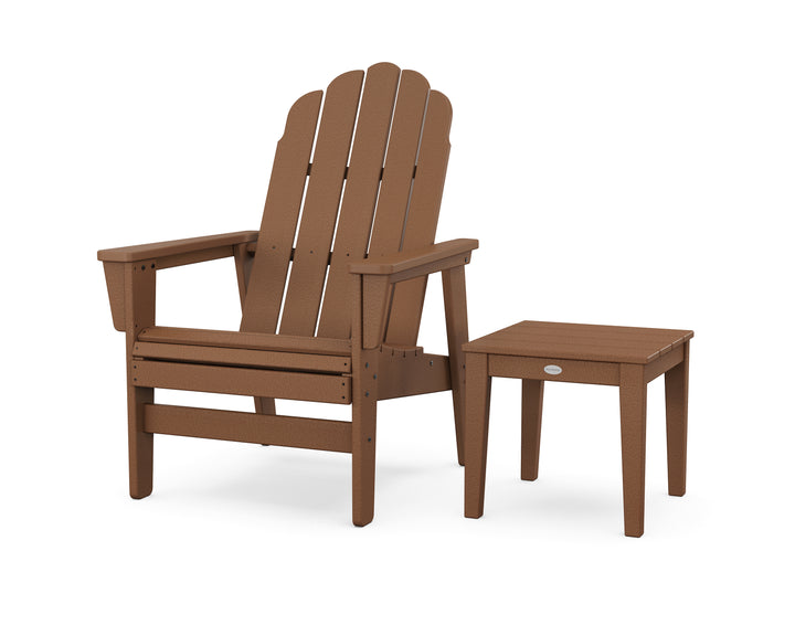 POLYWOOD® Vineyard Grand Upright Adirondack Chair with Side Table
