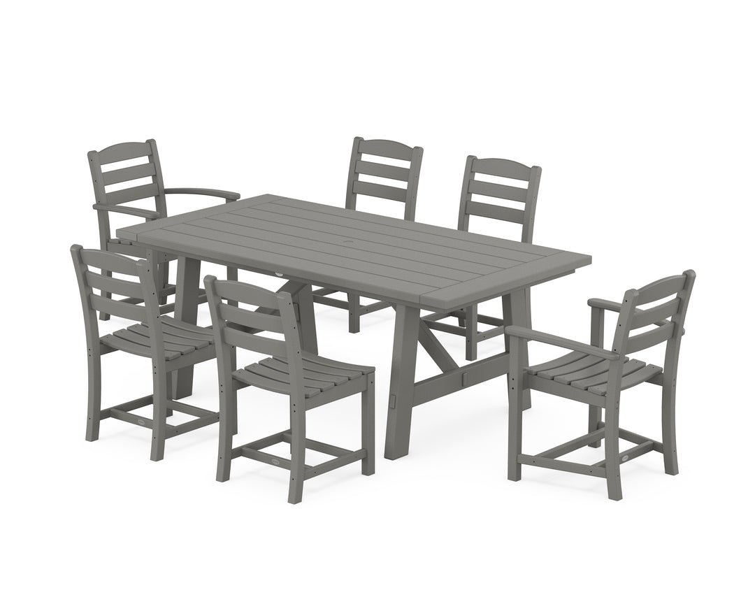 POLYWOOD® La Casa Café 7-Piece Rustic Farmhouse Dining Set