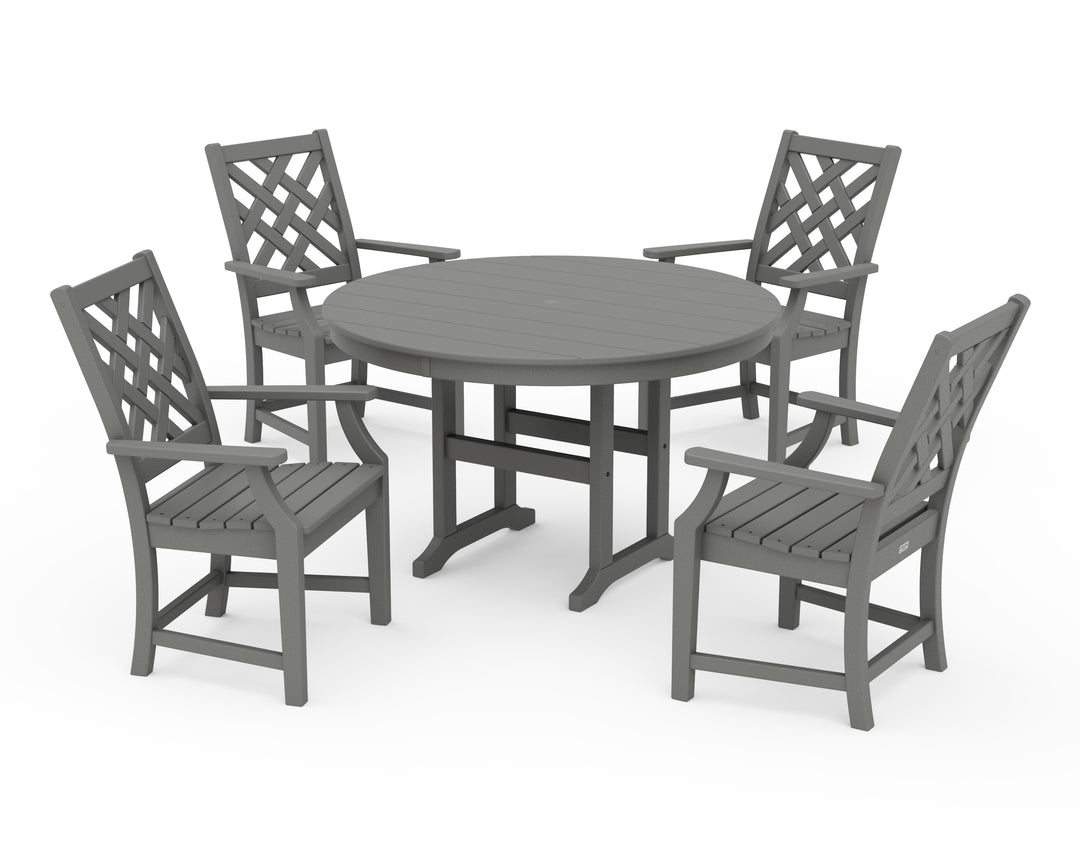 Country Living Wovendale 5-Piece Round Farmhouse Dining Set