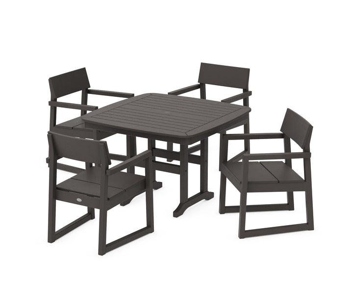 POLYWOOD® EDGE 5-Piece Dining Set with Trestle Legs