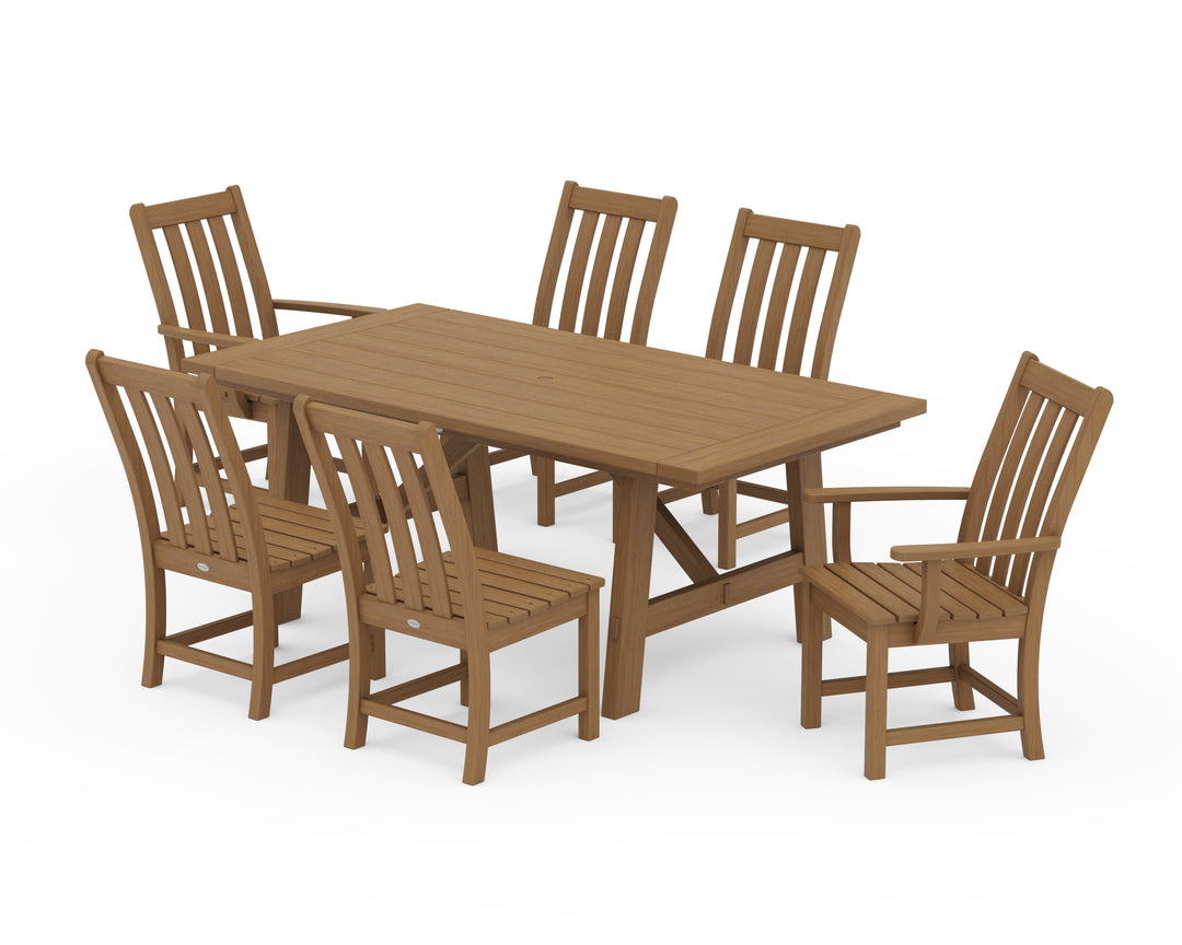 POLYWOOD® Vineyard 7-Piece Rustic Farmhouse Dining Set