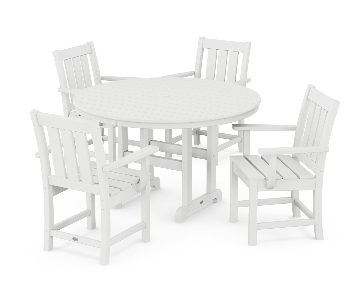 Oxford 5-Piece Round Farmhouse Dining Set