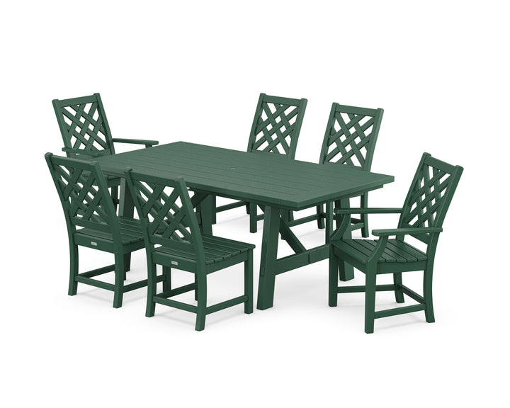 POLYWOOD® Wovendale 7-Piece Rustic Farmhouse Dining Set