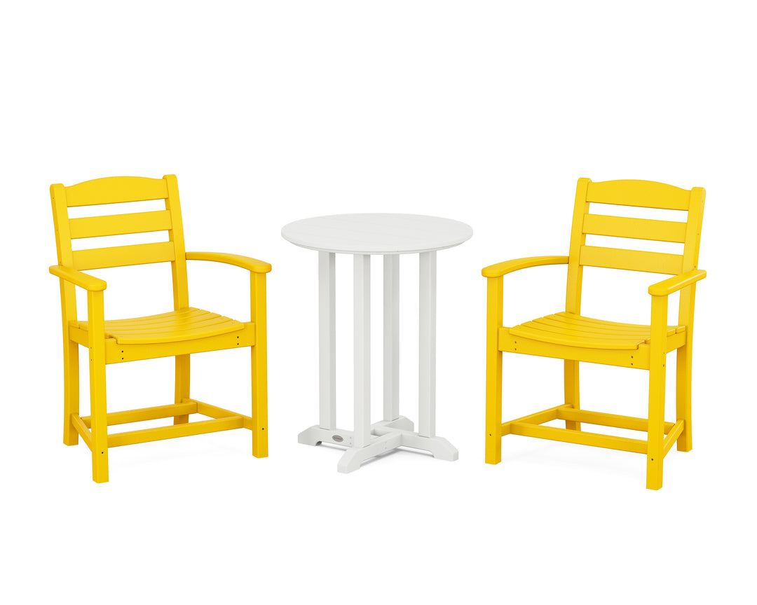 POLYWOOD® La Casa Café 3-Piece Round Bistro Dining Set