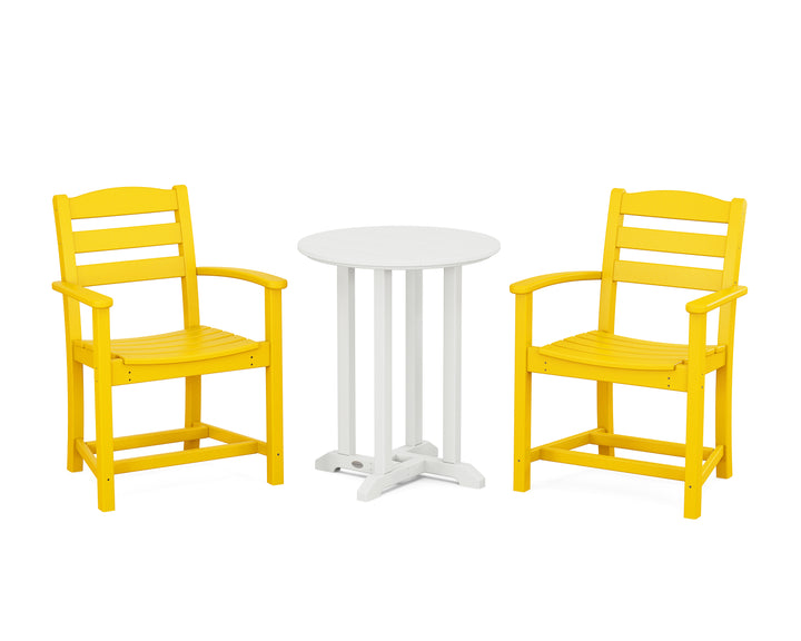 POLYWOOD® La Casa Café 3-Piece Round Bistro Dining Set