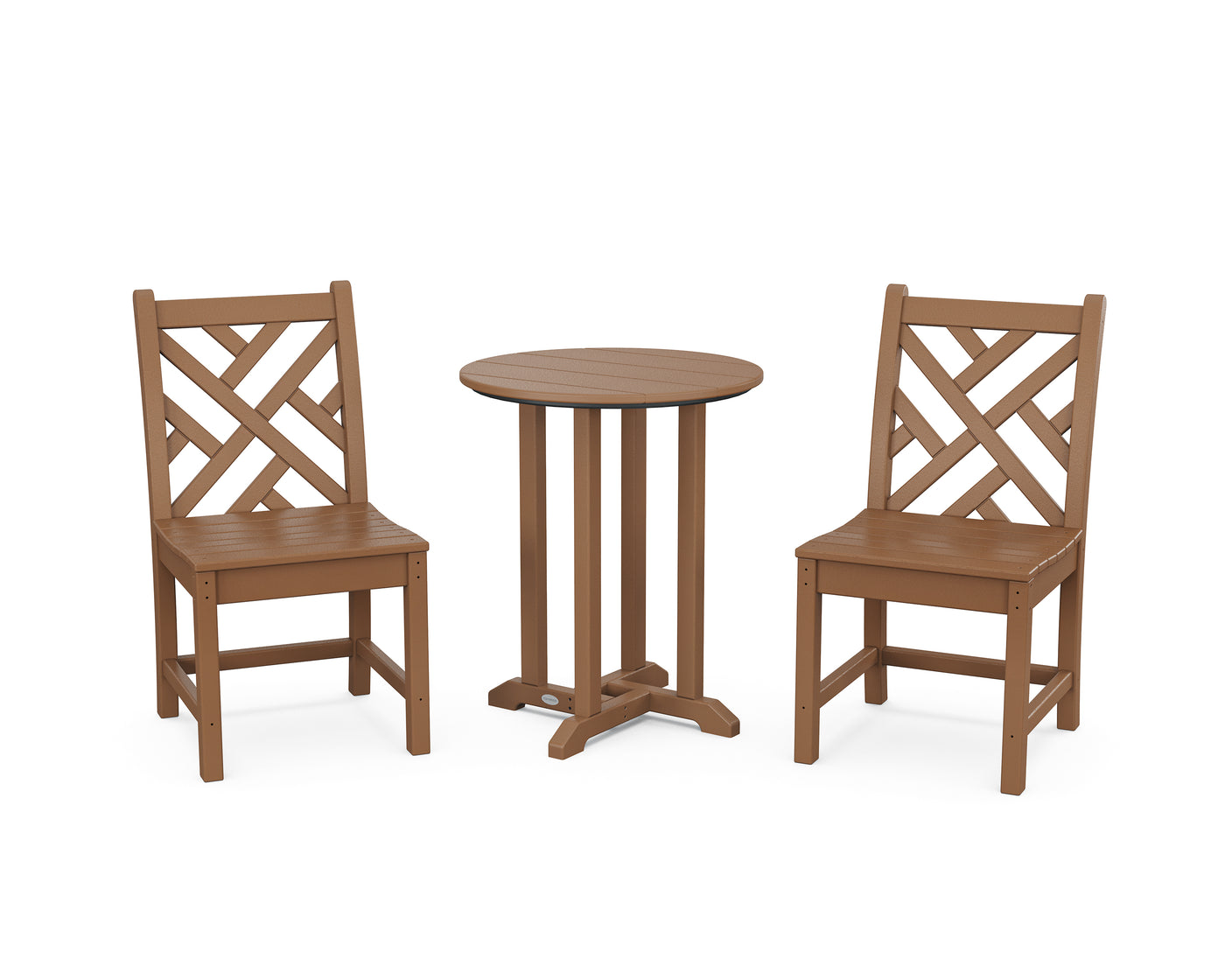 Chippendale Side Chair 3-Piece Round Bistro Dining Set