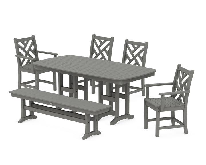 POLYWOOD® Chippendale 6-Piece Dining Set with Bench
