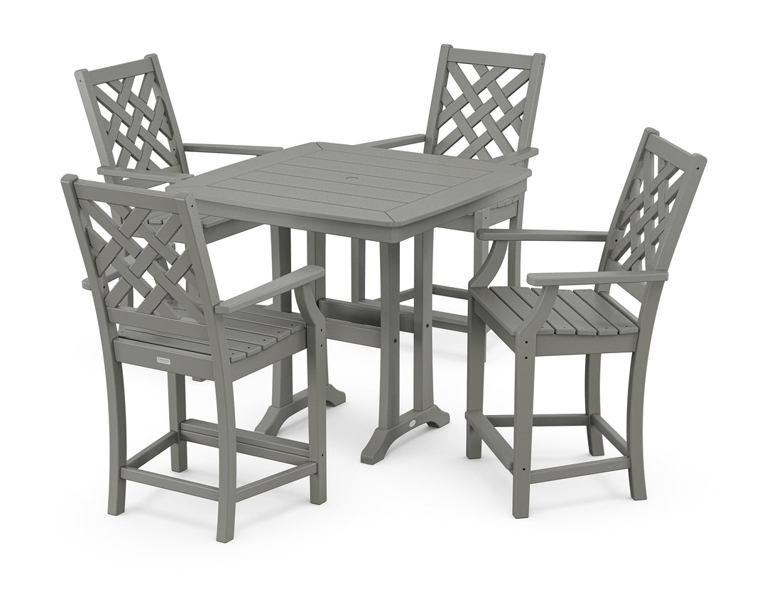 Country Living Wovendale 5-Piece Counter Set with Trestle Legs