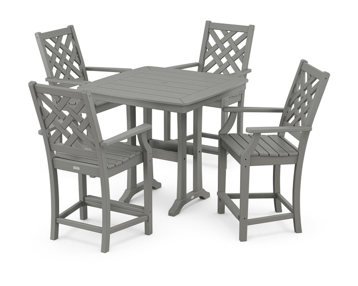 Country Living Wovendale 5-Piece Counter Set with Trestle Legs
