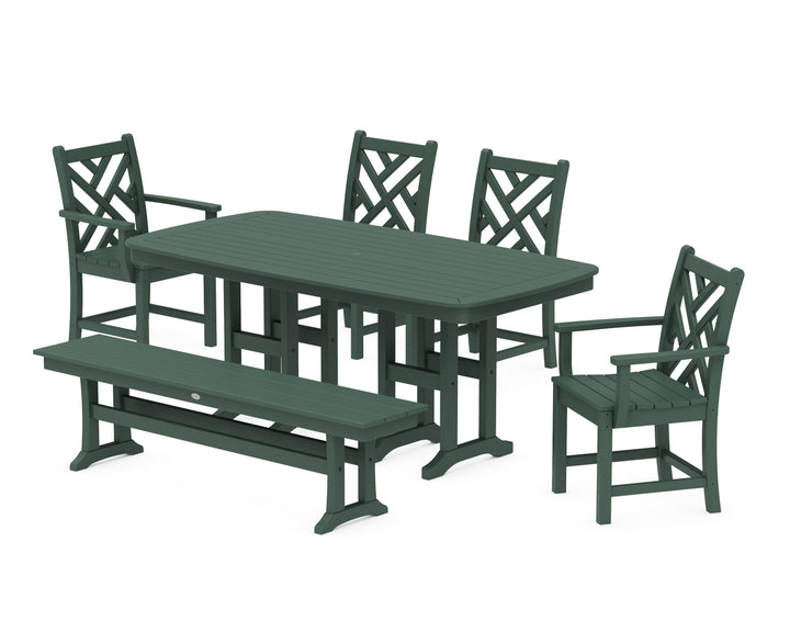 POLYWOOD® Chippendale 6-Piece Dining Set with Bench