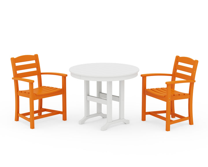 POLYWOOD® La Casa Café 3-Piece Round Dining Set