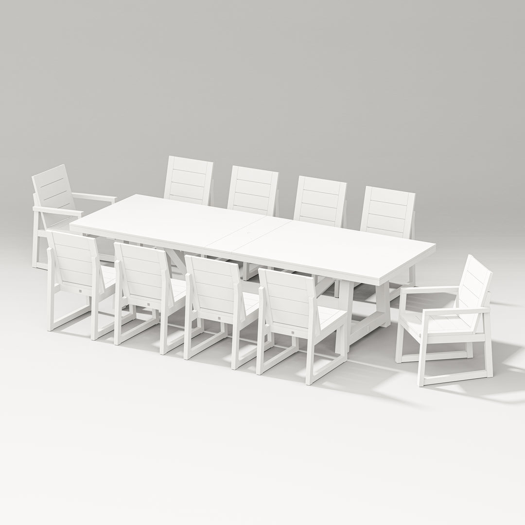 PW Designer Series Elevate 11-Piece A-Frame Table Dining Set
