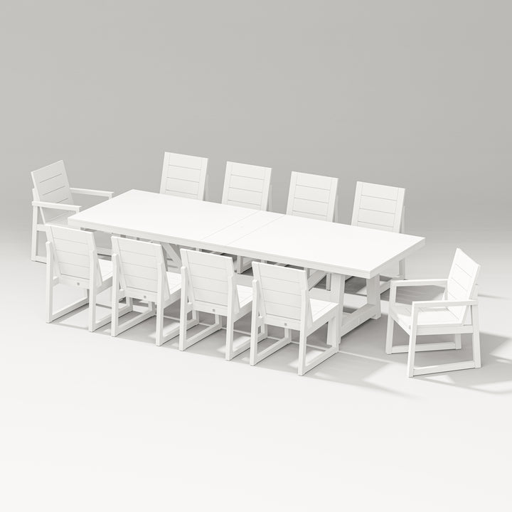 PW Designer Series Elevate 11-Piece A-Frame Table Dining Set