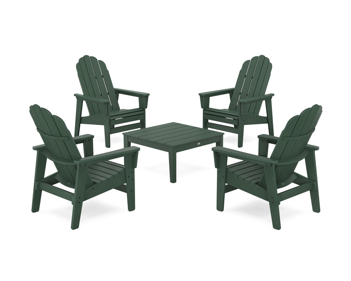 POLYWOOD® 5-Piece Vineyard Grand Upright Adirondack Chair Conversation Group