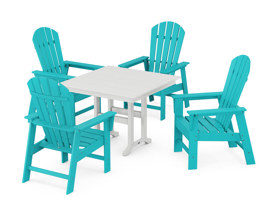 POLYWOOD® South Beach 5-Piece Farmhouse Dining Set