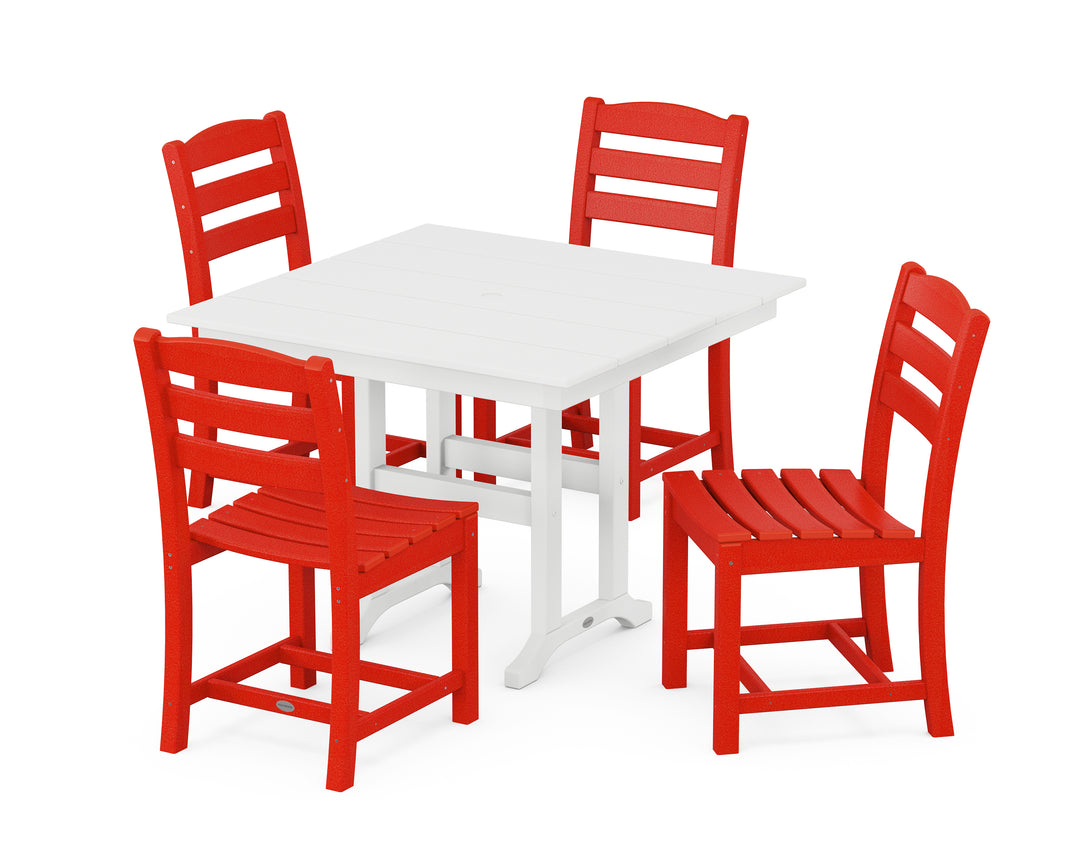 POLYWOOD® La Casa Café Side Chair 5-Piece Farmhouse Dining Set