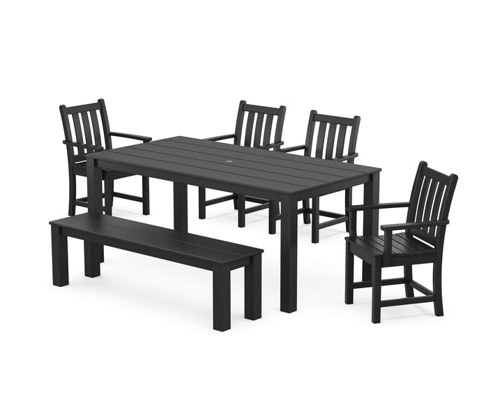 POLYWOOD® Traditional Garden 6-Piece Parsons Dining Set with Bench