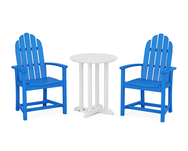 POLYWOOD® Classic Adirondack 3-Piece Round Bistro Dining Set