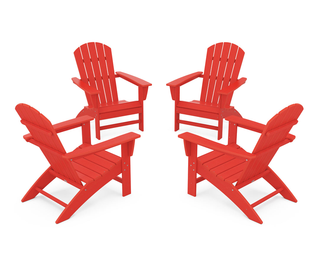 POLYWOOD® Nautical 4-Piece Adirondack Conversation Set