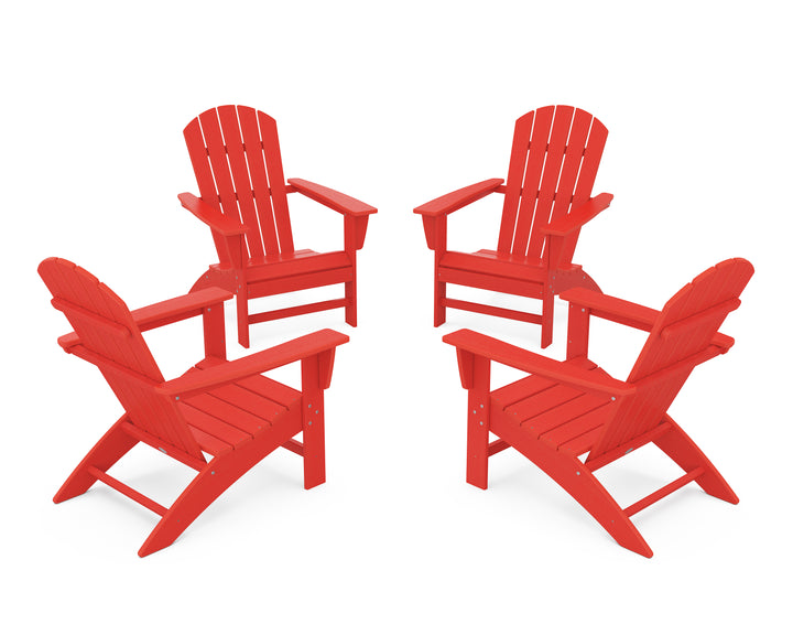 POLYWOOD® Nautical 4-Piece Adirondack Conversation Set