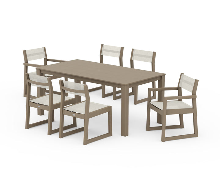 POLYWOOD® EDGE Sling 7-Piece Parsons Dining Set
