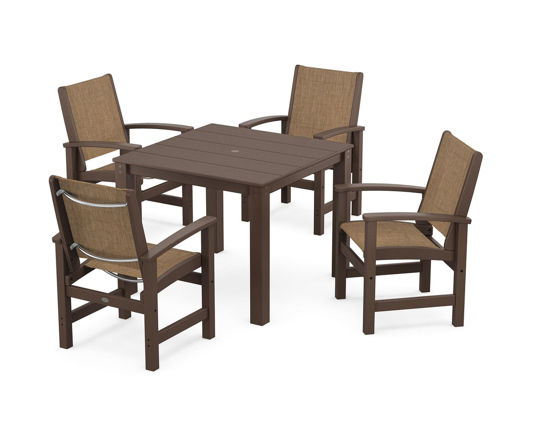 POLYWOOD® Coastal 5-Piece Parsons Dining Set