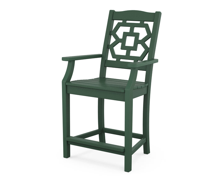 Martha Stewart by POLYWOOD® Chinoiserie Counter Arm Chair
