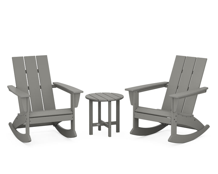 POLYWOOD® Modern 3-Piece Adirondack Rocking Chair Set