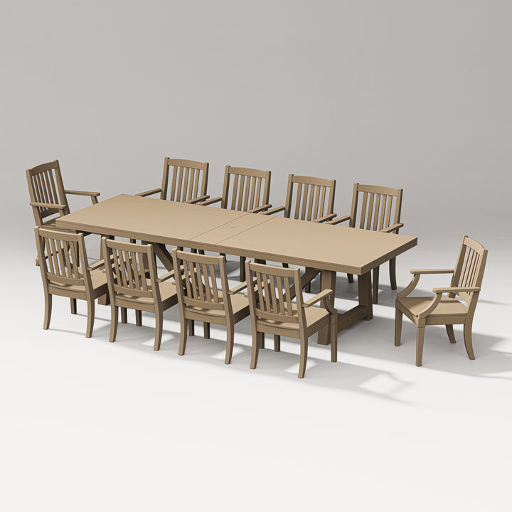 PW Designer Series Estate 11-Piece A-Frame Table Dining Set