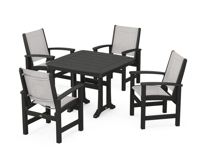 POLYWOOD® Coastal 5-Piece Dining Set with Trestle Legs