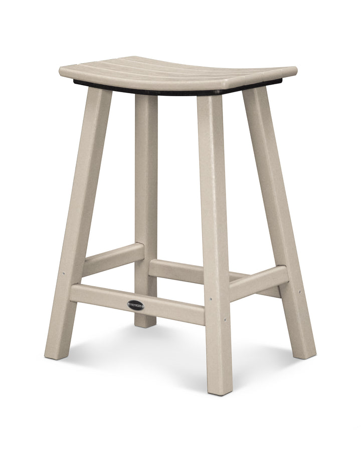POLYWOOD® Traditional 24" Saddle Counter Stool