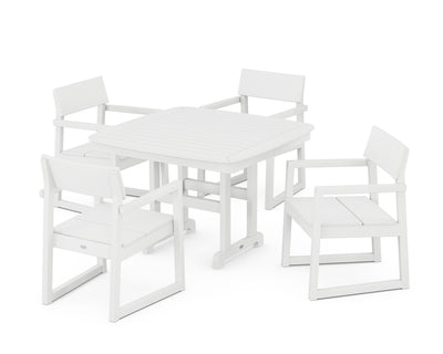 EDGE 5-Piece Dining Set with Trestle Legs