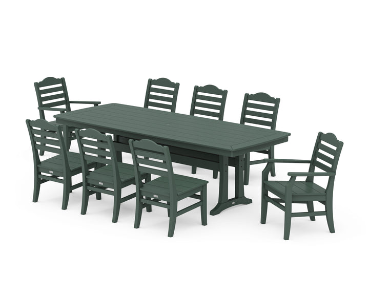 POLYWOOD® Savannah 9-Piece Dining Set with Trestle Legs