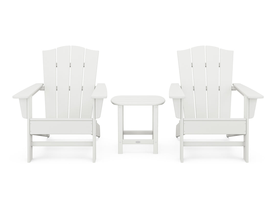 POLYWOOD® Wave 3-Piece Adirondack Chair Set with The Crest Chairs
